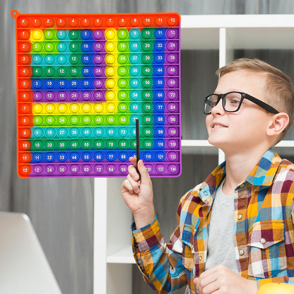 Montessori Rainbow Silicone Multiplication Table – Reusable Math Learning & Writing Toy for Kids
