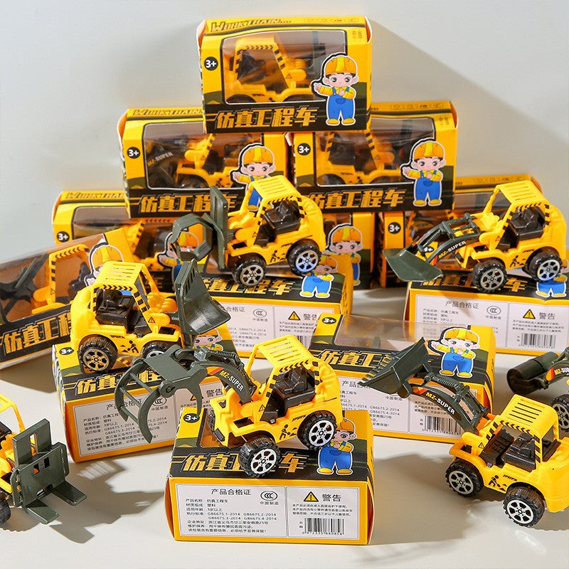 Pull Back Engineering Toy Vehicles Set – Die-Cast Excavator & Dump Truck Models, Construction Car Gift Box for Kids