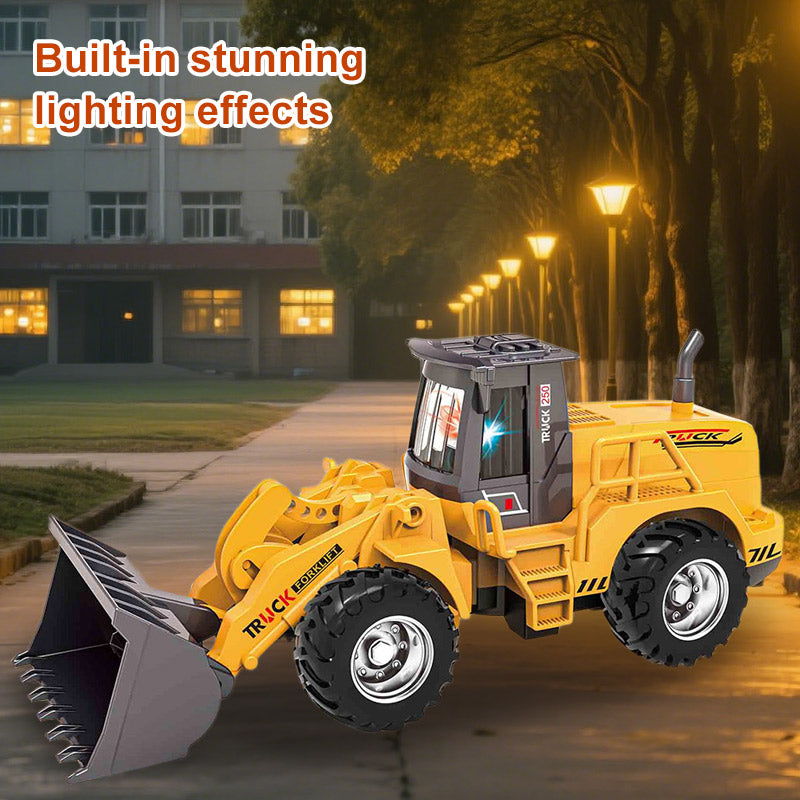 RC Construction Tractor Toy for Kids – Electric Remote Control Farm Vehicle with Lights, Rechargeable Toy Tractor for Boys and Girls