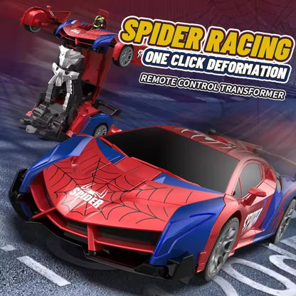 1:18 Scale RC Deformation Spider Robot Car – 2.4GHz Remote Control Transforming Toy with One-Button Conversion and 360° Rotation, Gift for Kids