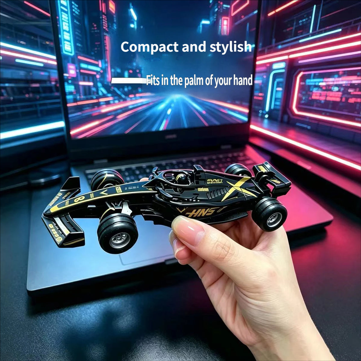 1:64 Scale Mini Alloy Formula RC Racing Car – 2.4GHz Remote Control Toy with Adjustable Speed and LED Lights, Mini Sports Car Gift for Kids