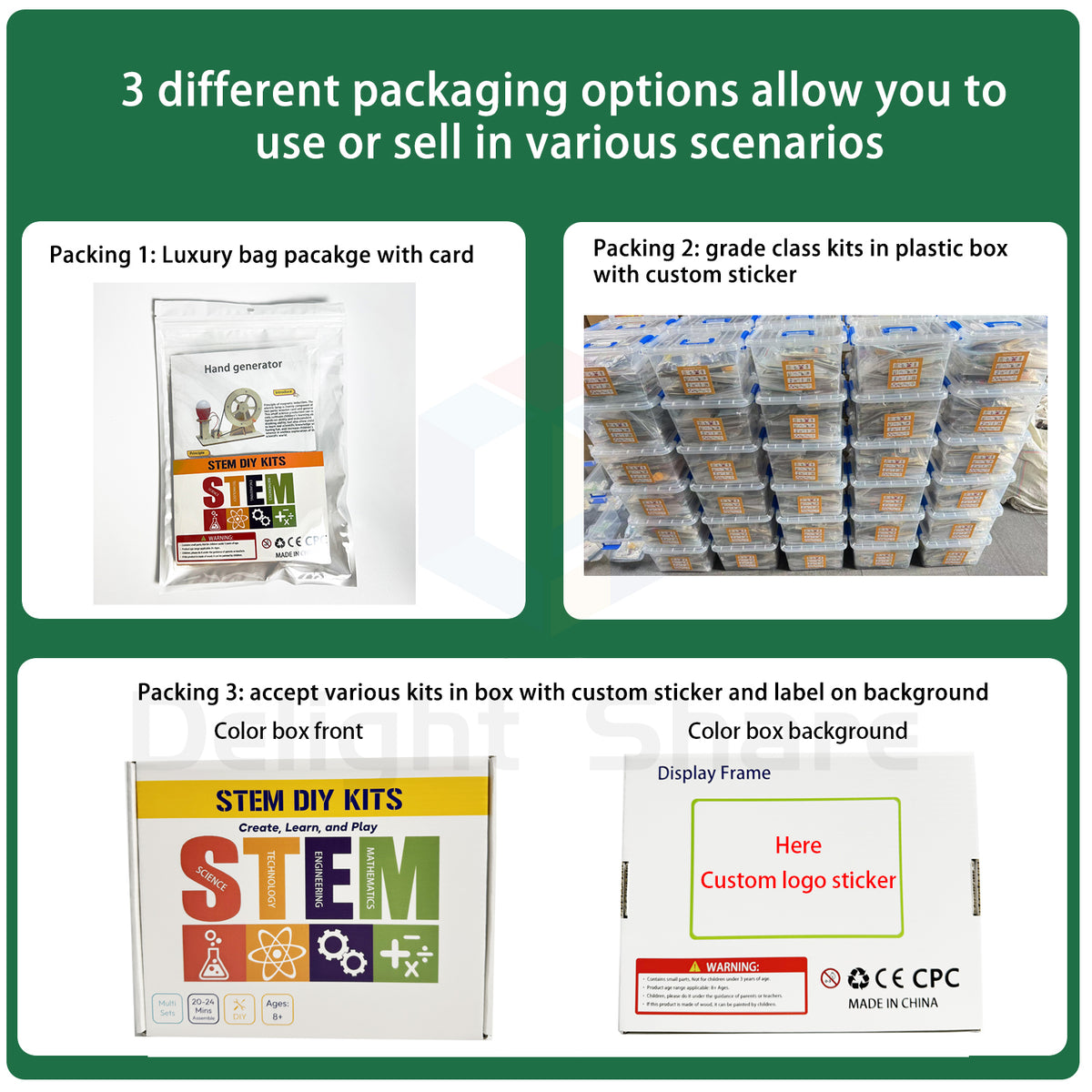 DElight Share Wooden STEM Science & Engineering Kit for Kids – Educational DIY Learning Toy