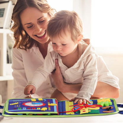 Montessori Felt Busy Board for Toddlers – Interactive Early Learning & Sensory Activity Toy