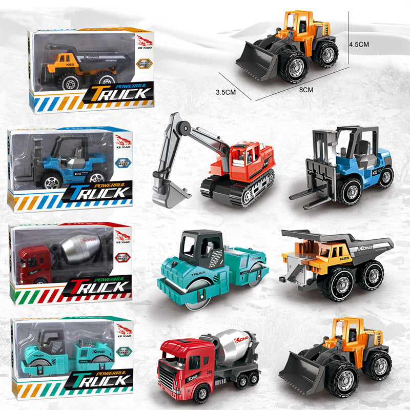 1:64 Scale Alloy Miniature Toy Car – Die-Cast Metal Engineering Vehicle, Sliding Model Car for Kids, Boys' Gift and Collectible Toy