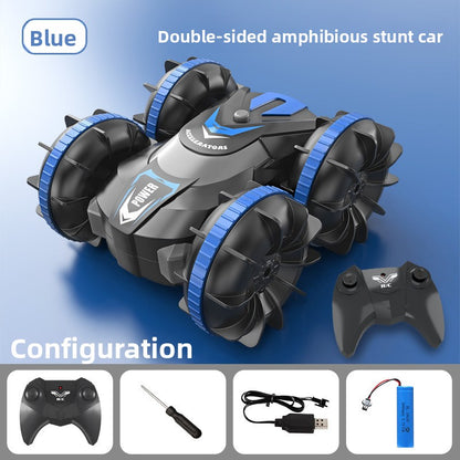360° Dual-Sided Stunt RC Car for Kids – Mini Amphibious Drifting Vehicle with Watch-Style Dual Control, 360° Flips and Outdoor Racing Toy