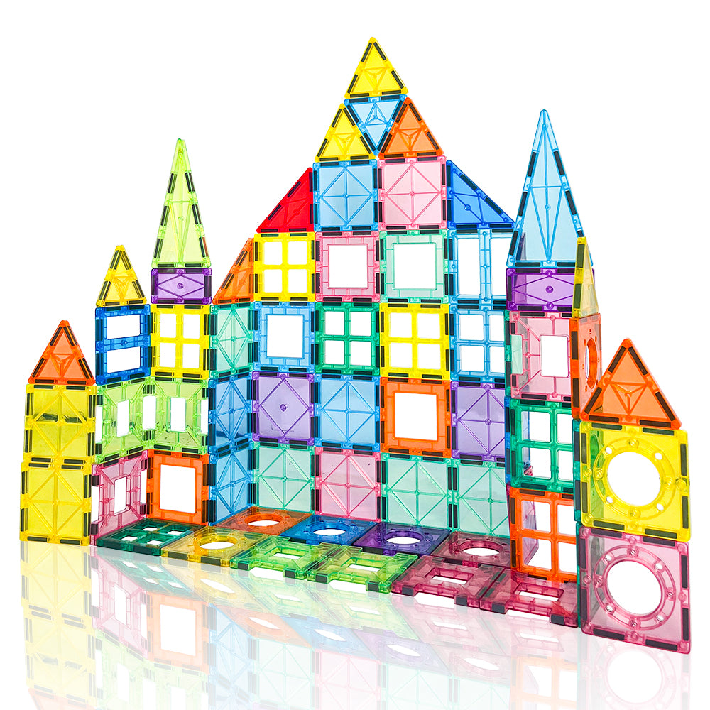 3D Magnetic Building Tiles for Kids – DIY Construction Blocks STEM Educational Toy Set