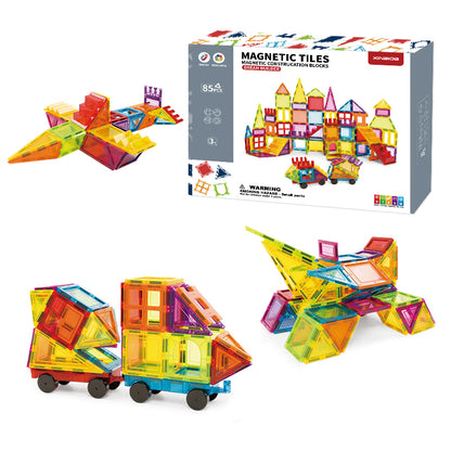3D Magnetic Building Blocks for Kids – DIY Clear Magnet Tiles STEM Construction & Educational Toy Set