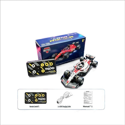 1:64 Scale Mini Alloy Formula RC Racing Car – 2.4GHz Remote Control Toy with Adjustable Speed and LED Lights, Mini Sports Car Gift for Kids