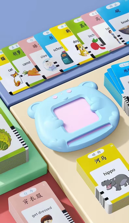 Bilingual Talking Flash Cards Machine for Kids – Interactive Educational Learning Toy for Toddlers