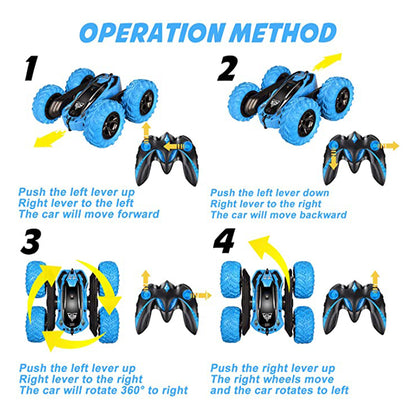 2.4GHZ Kids Remote Control Stunt Car Battery Operated Radio Control Car RC Vehicle RC Stunt Car for Kids Boy Toy