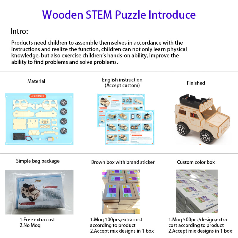 DIY Wooden STEM Learning Kit for Kids – Creative Science, Engineering & Educational Building Toy