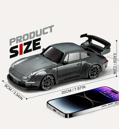 4WD RC Drift Car 1:24 Scale 2.4GHz Remote Control High Speed Stunt Racing Car with LED Lights, Boys Toy Gift Wholesale