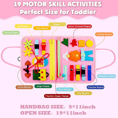 Montessori Felt Busy Board for Toddlers – Interactive Early Learning & Sensory Activity Toy