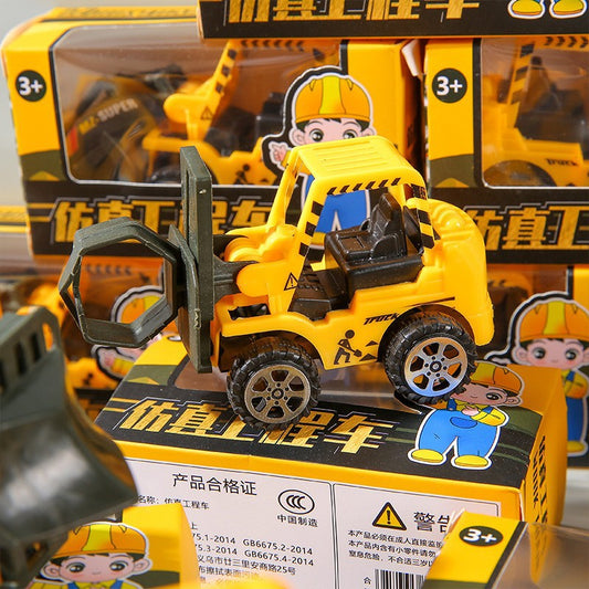 Pull Back Engineering Toy Vehicles Set – Die-Cast Excavator & Dump Truck Models, Construction Car Gift Box for Kids