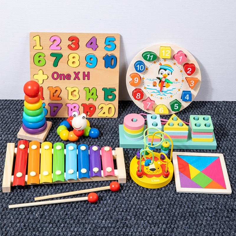Montessori Wooden Musical Toy Set for Kids – Xylophone Piano, Bead Maze & Early Learning Activities