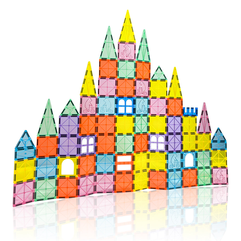 3D Magnetic Building Tiles for Kids – DIY Construction Blocks STEM Educational Toy Set