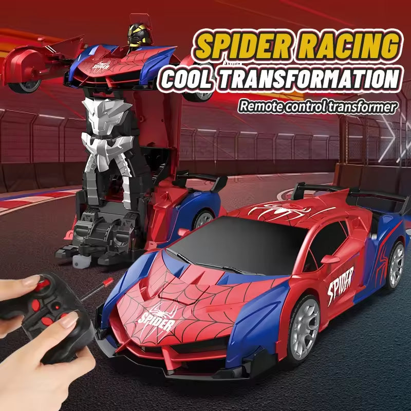 1:18 Scale RC Deformation Spider Robot Car – 2.4GHz Remote Control Transforming Toy with One-Button Conversion and 360° Rotation, Gift for Kids
