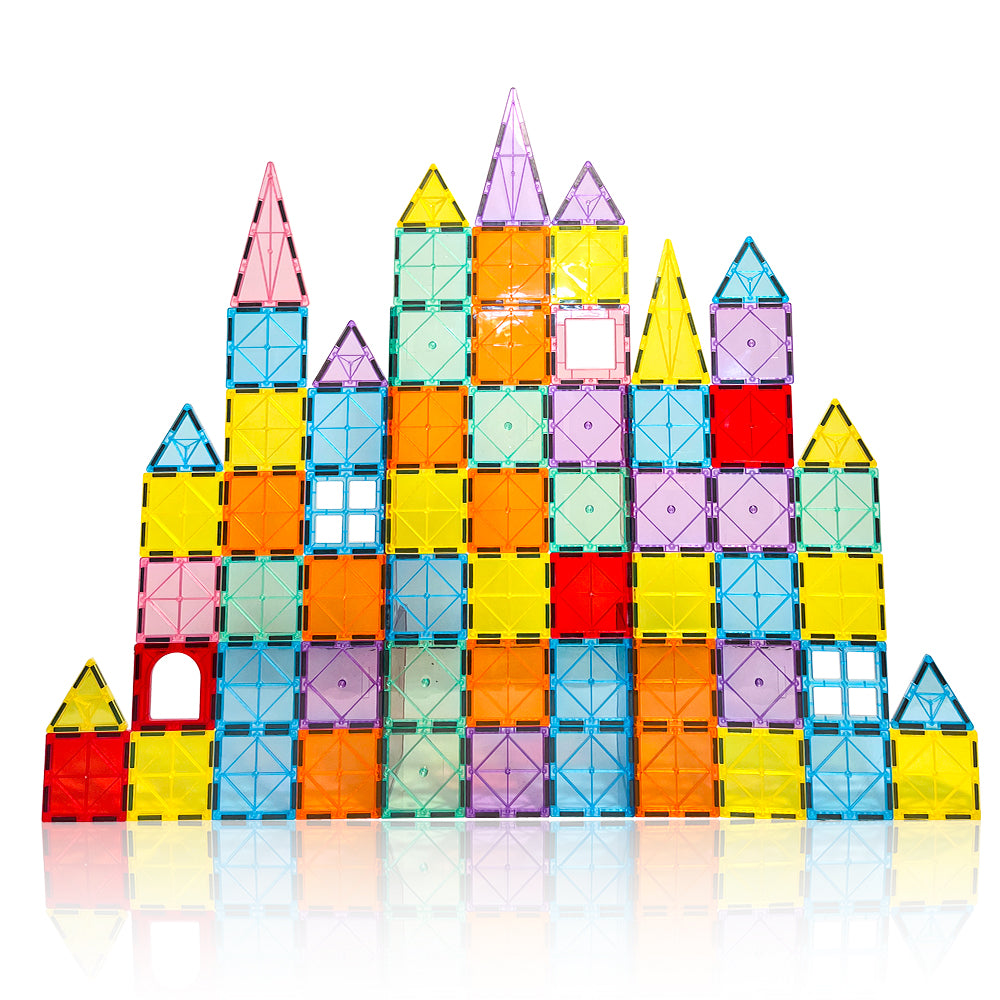 3D Magnetic Building Tiles for Kids – DIY Construction Blocks STEM Educational Toy Set