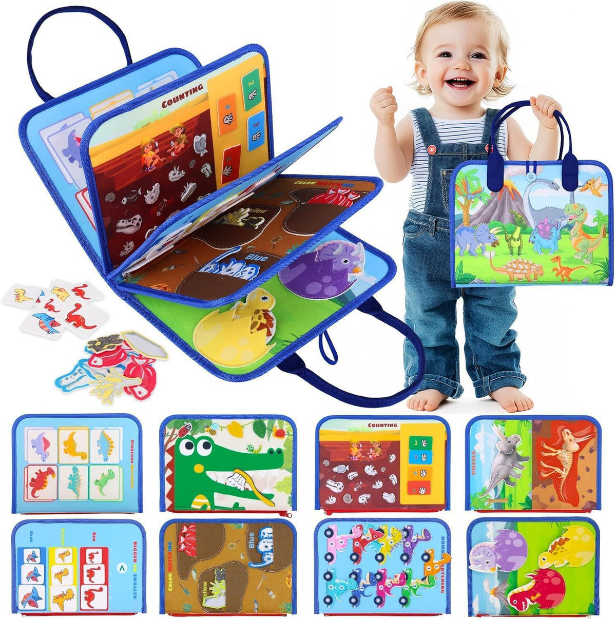 Montessori Felt Busy Book for Kids – Interactive Sensory Activity Book & Early Learning Toy