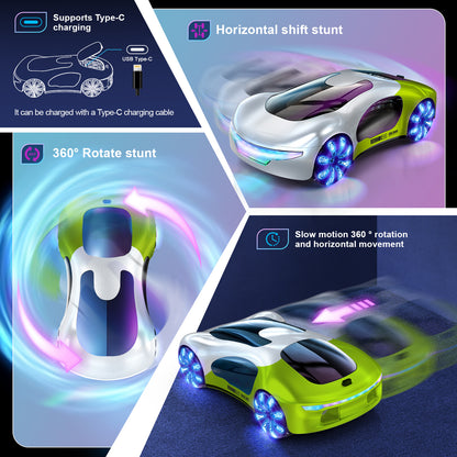 2.4GHz Gesture-Controlled RC Concept Car for Kids – Watch-Style Remote Control Stunt Vehicle with Dual Spray Effects, Music and Sci-Fi Design