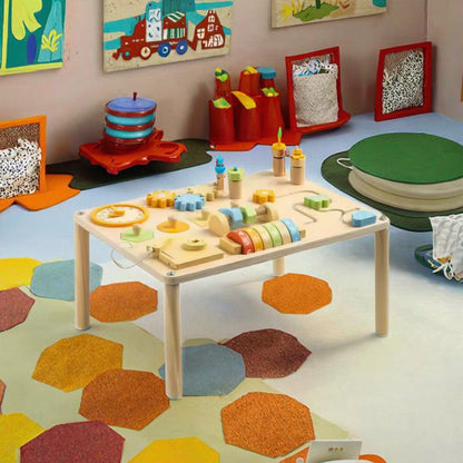 8-in-1 Montessori Wooden Sensory Activity Table for Toddlers – Baby Educational Learning Board & Preschool Toy