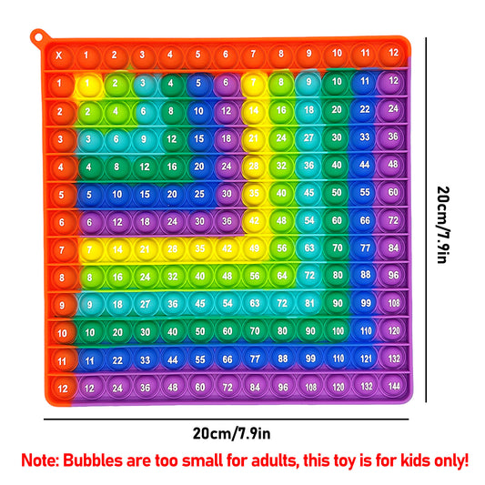 Montessori Rainbow Silicone Multiplication Table – Reusable Math Learning & Writing Toy for Kids