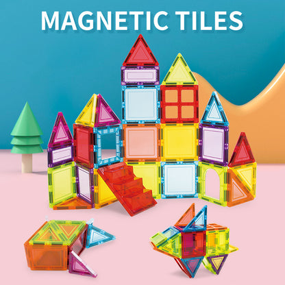 3D Magnetic Building Blocks for Kids – DIY Clear Magnet Tiles STEM Construction & Educational Toy Set