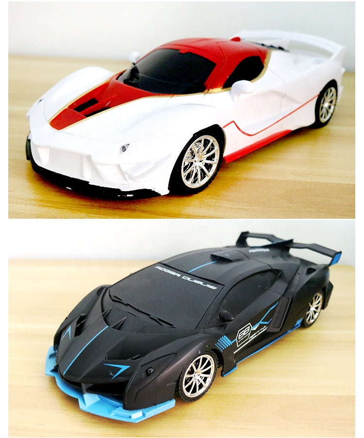 1:18 Scale RC Racing Car for Kids – 27MHz 4-Channel Remote Control Toy Car with Lights, 15m Control Range, Indoor and Outdoor Play