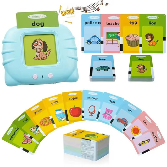 Bilingual Talking Flash Cards Machine for Kids – Interactive Educational Learning Toy for Toddlers
