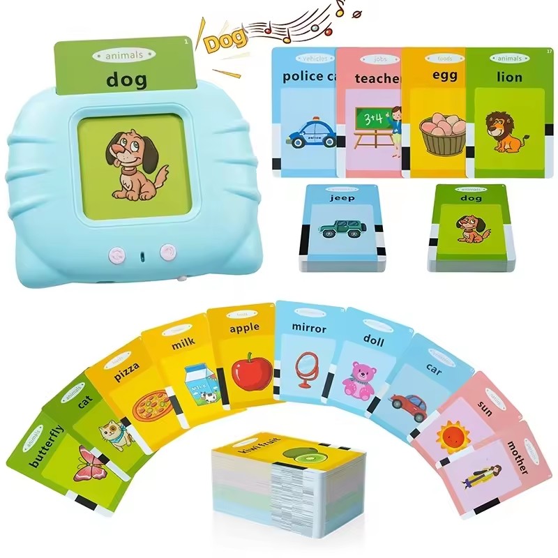Bilingual Talking Flash Cards Machine for Kids – Interactive Educational Learning Toy for Toddlers