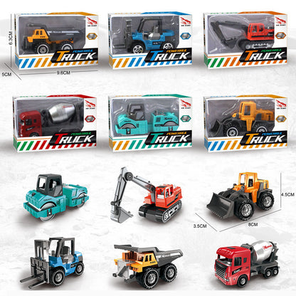 1:64 Scale Alloy Miniature Toy Car – Die-Cast Metal Engineering Vehicle, Sliding Model Car for Kids, Boys' Gift and Collectible Toy