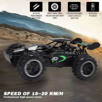 2.4GHz RC Racing Car for Kids – High-Speed Alloy Remote Control Toy Vehicle, USB Rechargeable Racing Car with Easy Assembly