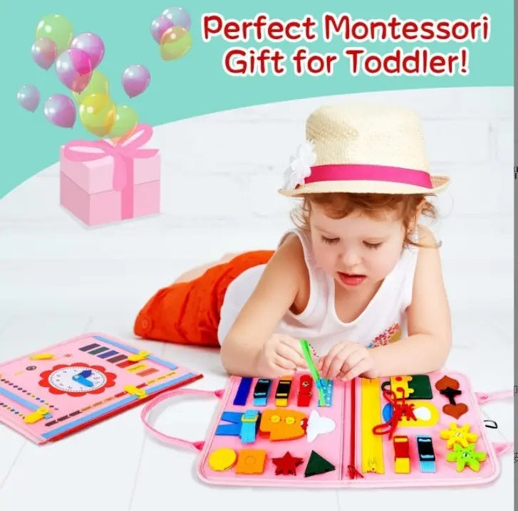 Montessori Felt Busy Board for Toddlers – Interactive Early Learning & Sensory Activity Toy