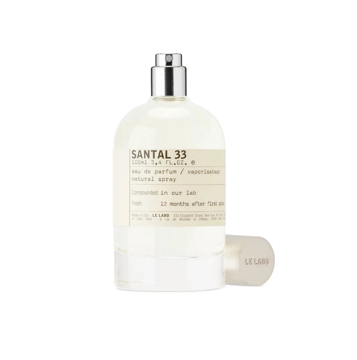 Le Labo Santal 33 3.4 Oz Unisex Eau de Parfum Spray -New Without Box
