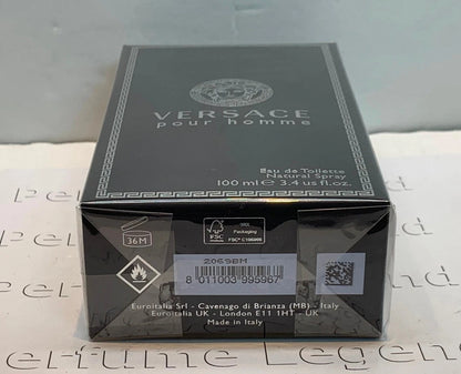 VERSACE POUR HOMME FOR MEN 100ML/3.4 FL.OZ EAU DE TOILETTE SPRAY SEALED SKU3247