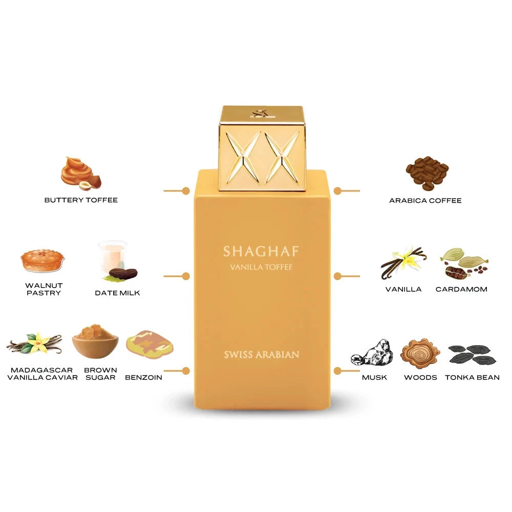 Shaghaf Vanilla Toffee by Swiss Arabian 75ml Spray - Express Shipping SEALED