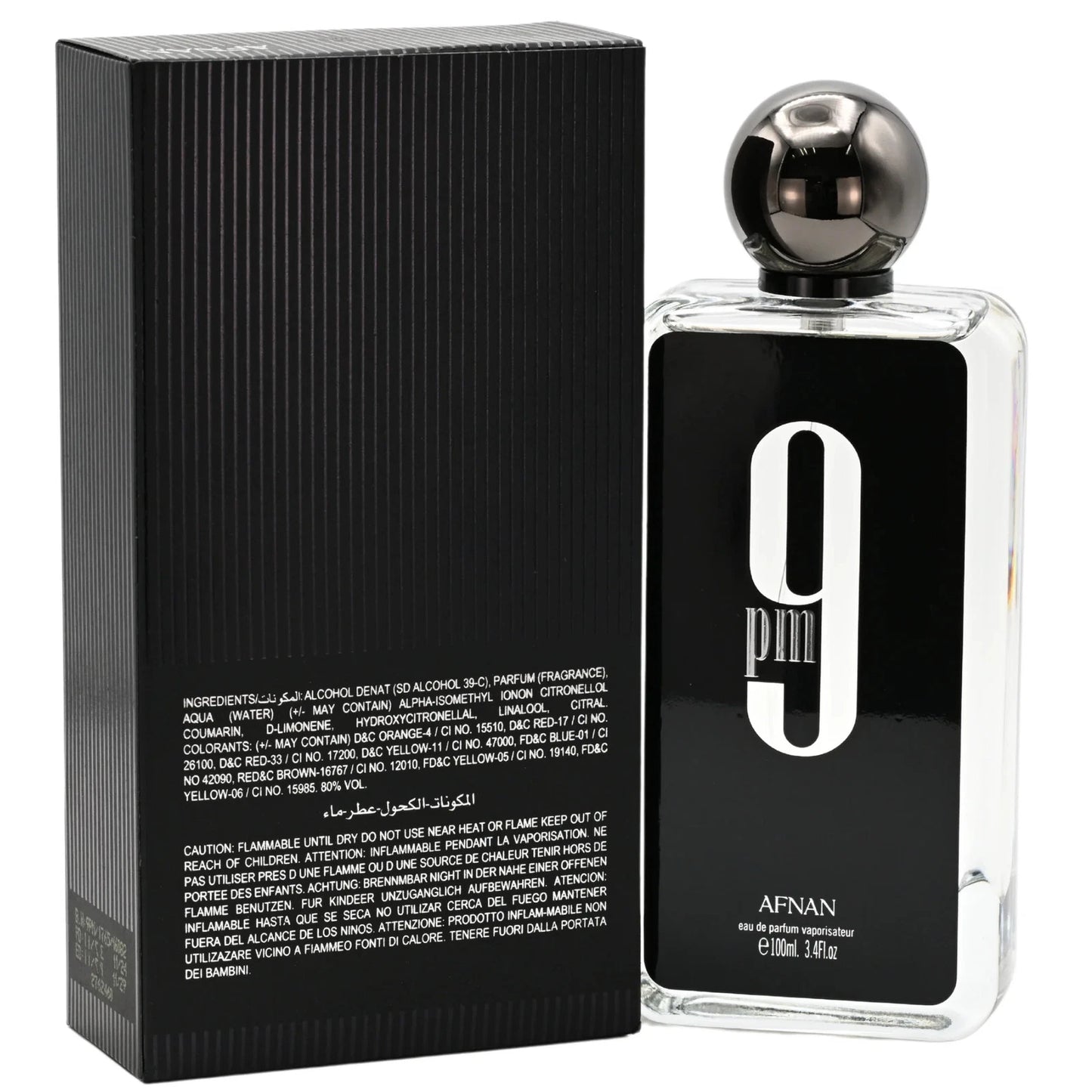 9 PM by Afnan Cologne for Men EDP 3.3 / 3.4 New In Box