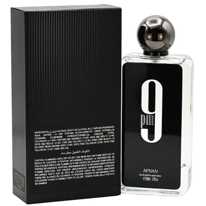 9 PM by Afnan Cologne for Men EDP 3.3 / 3.4 New In Box
