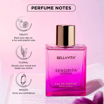 Bellavita Luxury Women Senorita 100ml Eau De Parfum Liquid Perfume For Gift