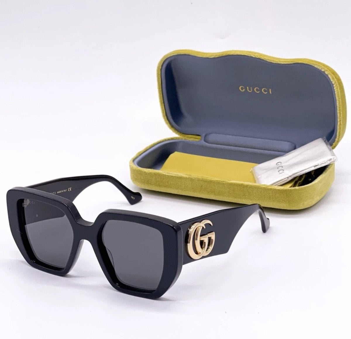 NEW GUCCI GG0956S 003 WOMEN BLACK OVERSIZED SUNGLASSES