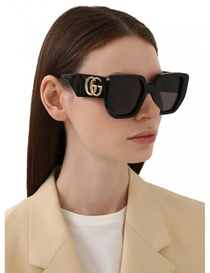 NEW GUCCI GG0956S 003 WOMEN BLACK OVERSIZED SUNGLASSES