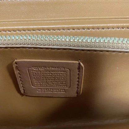 COACH x PEANUTS Long Zip around Wallet Snoopy Woodstock Khaki Signature