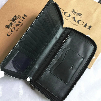 COACH Men's Travel Organizer Double Zip Embossed Signature mahogany 93425 outlet
