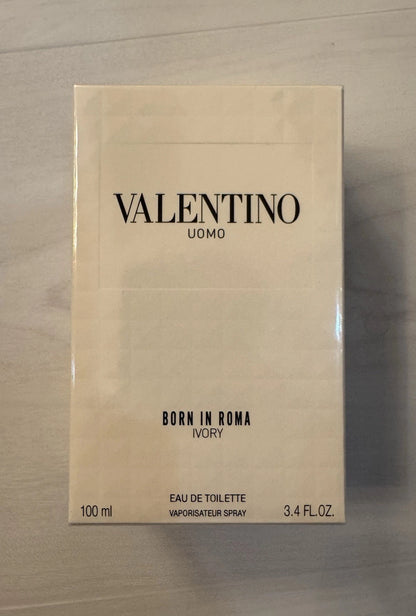 NEW VALENTINO UOMO BORN IN ROMA IVORY EDT SPRAY FOR MEN 3.4 Oz / 100 ml.